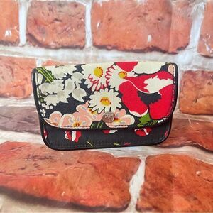 Vera Bradley poppy fields snap coin pouch
